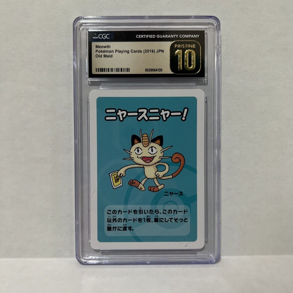 CGC 10 Pristine Meowth Old Maid 2019 Japanese Pokemon Card